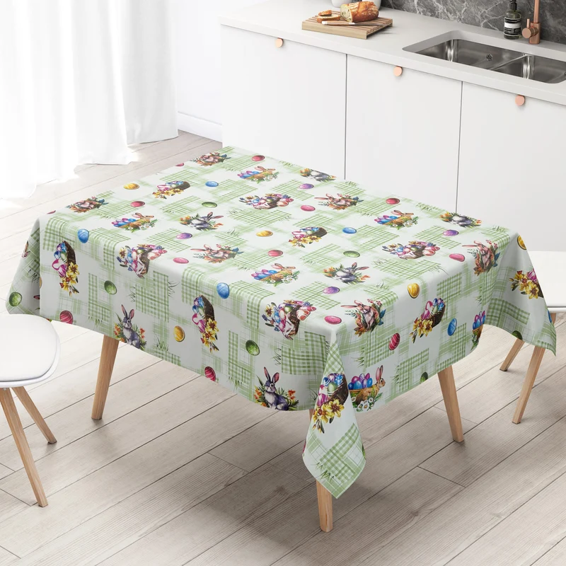 Wachstuch Rolle Meterware Rollenware P1205-2 grün Ostern Ostereier Osterhase