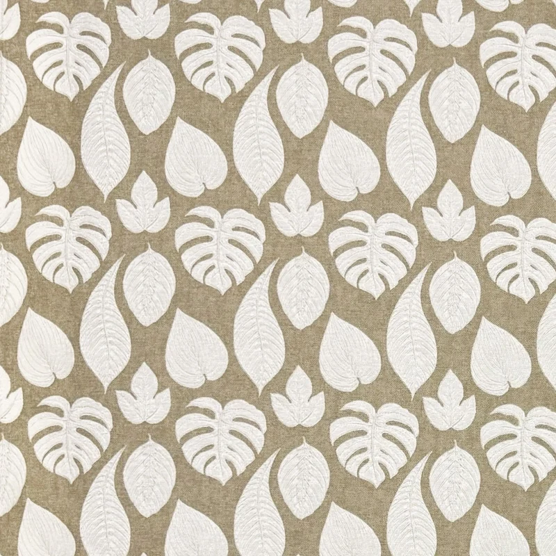 Jacquard Tischdecke aus beschichteter Baumwolle mit Fleckenschutz VELEZ Monstera Dschungel eckig rund oval