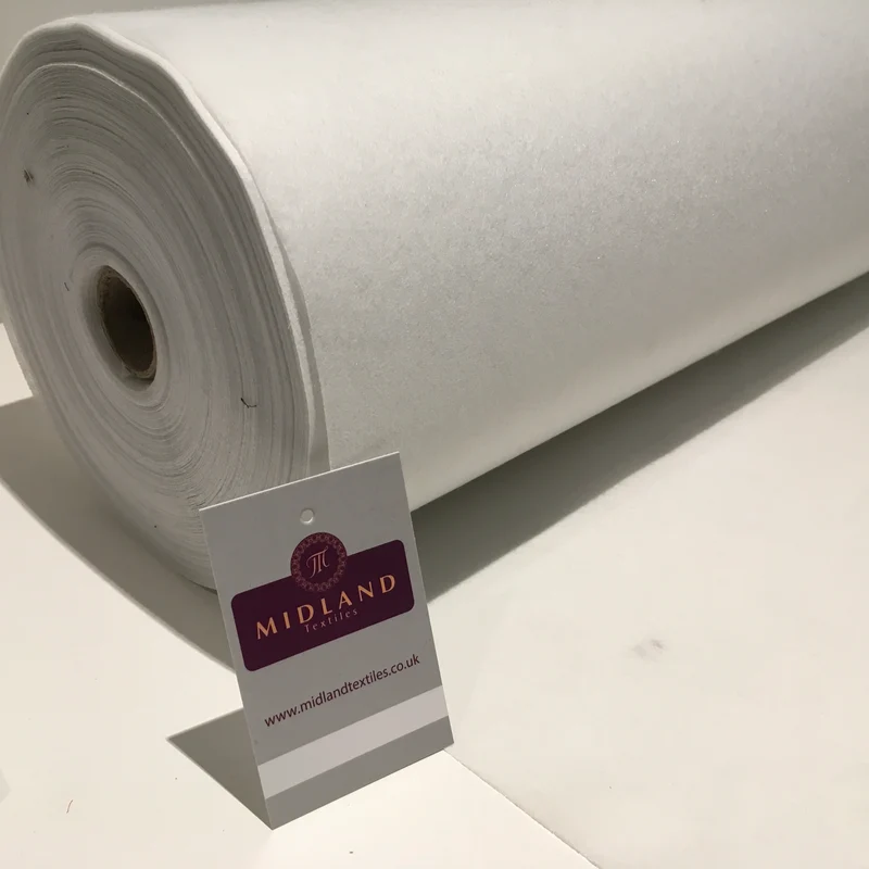 White 1 Meter Lightweight fusible Iron on Interfacing 90cm Wide Fabric Ideal for Stiffening Fabric, PPE, Scrubs (1 Metre Pack)