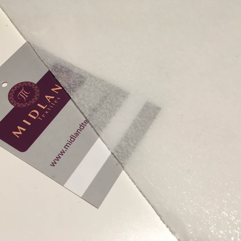 White 1 Meter Lightweight fusible Iron on Interfacing 90cm Wide Fabric Ideal for Stiffening Fabric, PPE, Scrubs (1 Metre Pack)