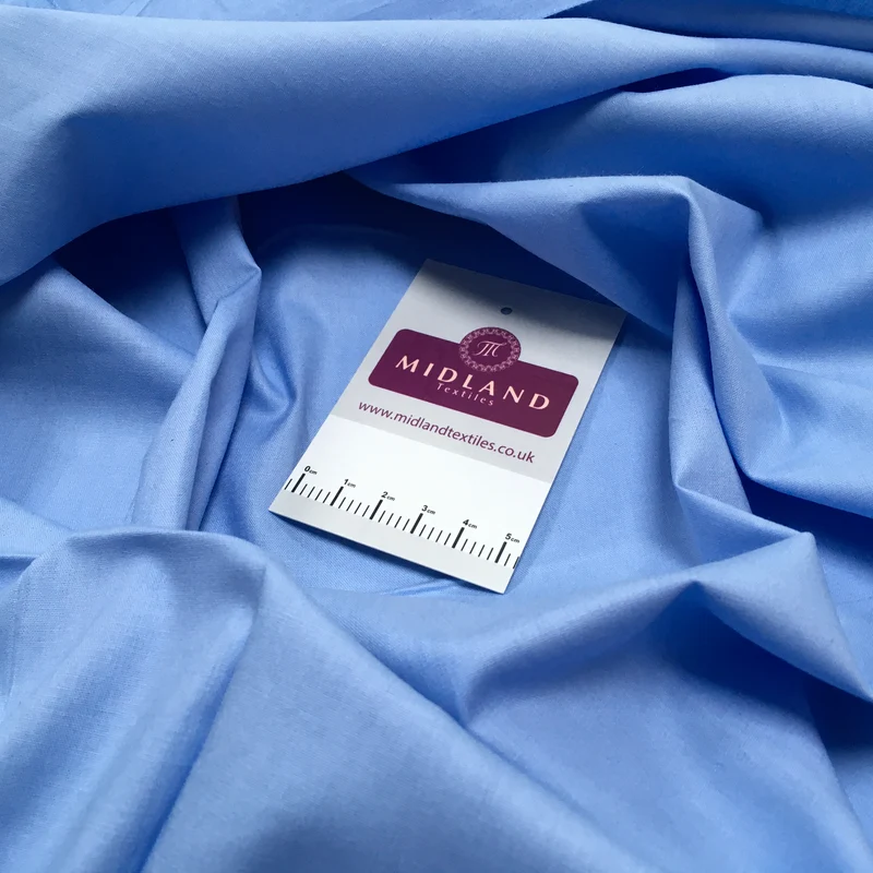 100% Cambric Egyptian Cotton Plain Poplin Fabric M1482