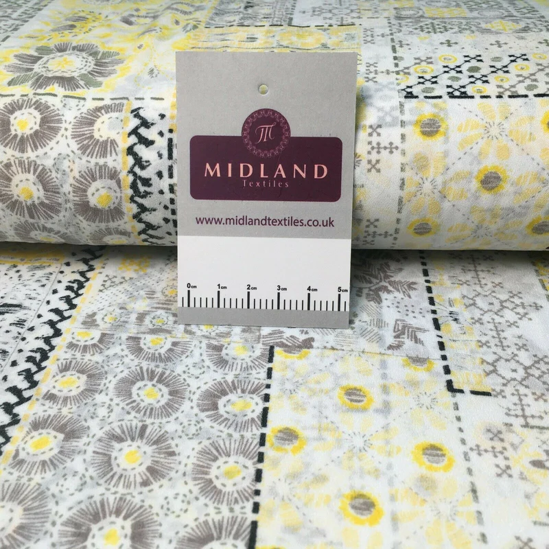 Printed Crepe Assorted colours Dress Fabric M1545 Mtex