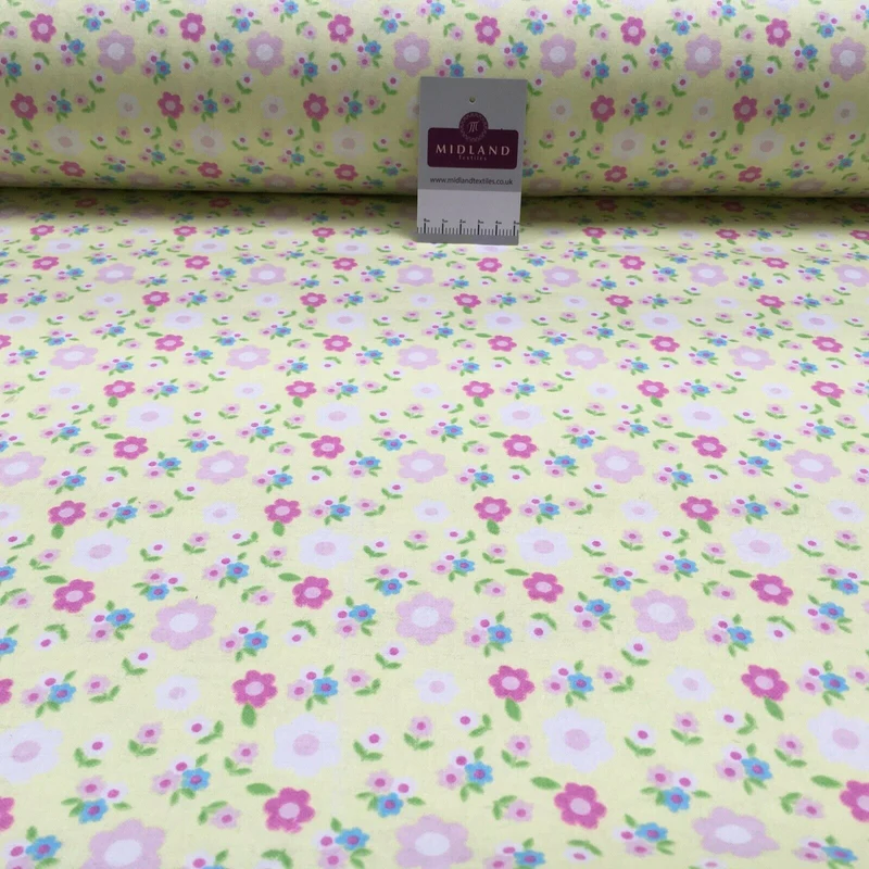 Soft Brushed cotton Winceyette Printed Fabric Many designs M1488