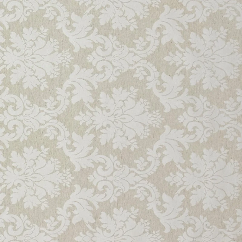 Jacquard Tischdecke aus beschichteter Baumwolle mit Fleckenschutz BURY LINO beige Ornamente eckig rund oval