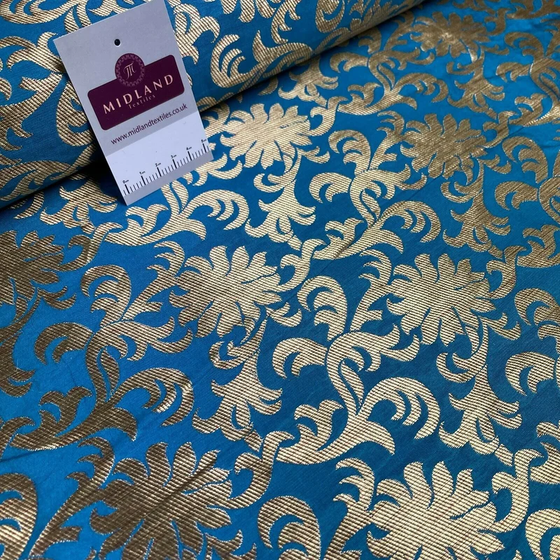 Floral ornamental Indian Brocade waistcoat fabric M1508 Mtex