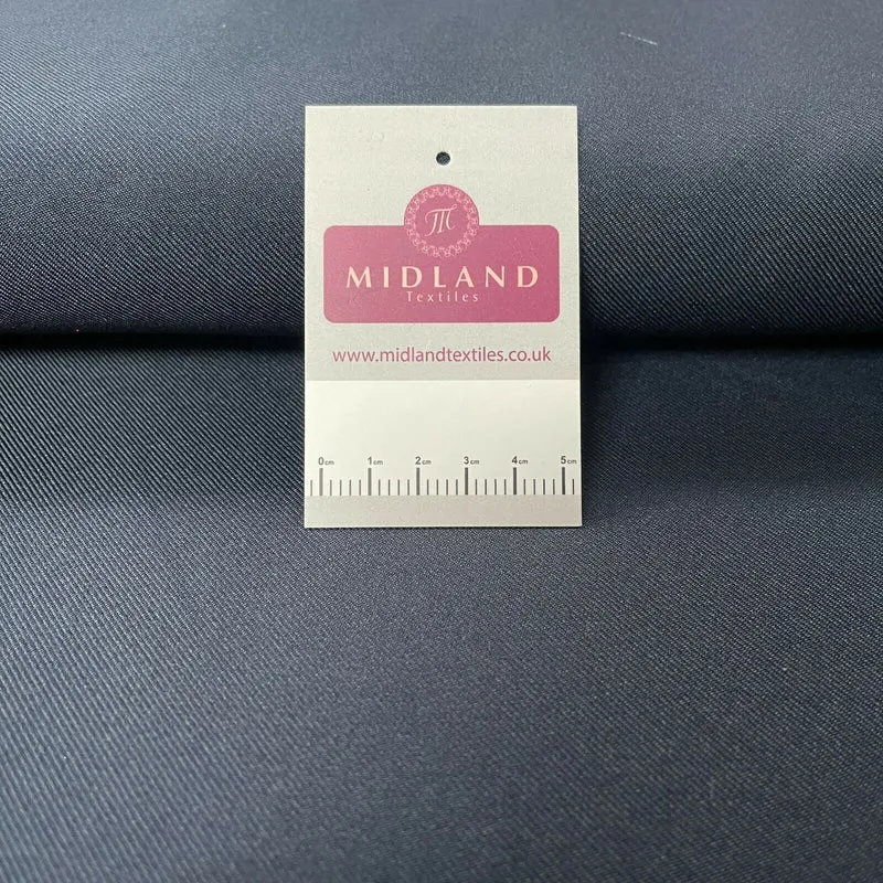 Navy Plain Polyester Twill fabric ideal for suits, skirts, uniform M773-2