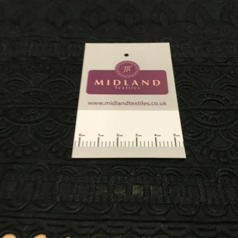 Black Broderie Anglaise with Cotton Border Dress Fabric M1474
