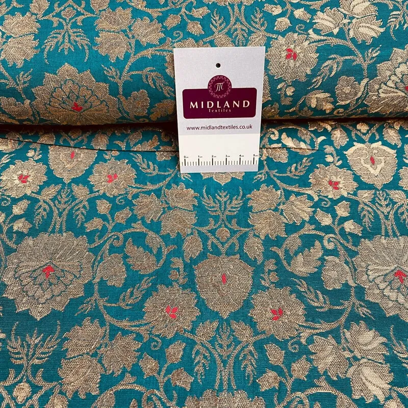 Floral ornamental Indian Brocade dress waistcoat fabric M1509 Mtex