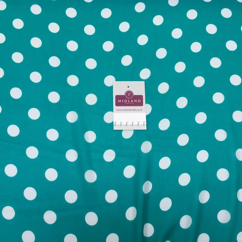 Jade Polka dot spotted Georgette chiffon Fabric M1400-31 Mtex