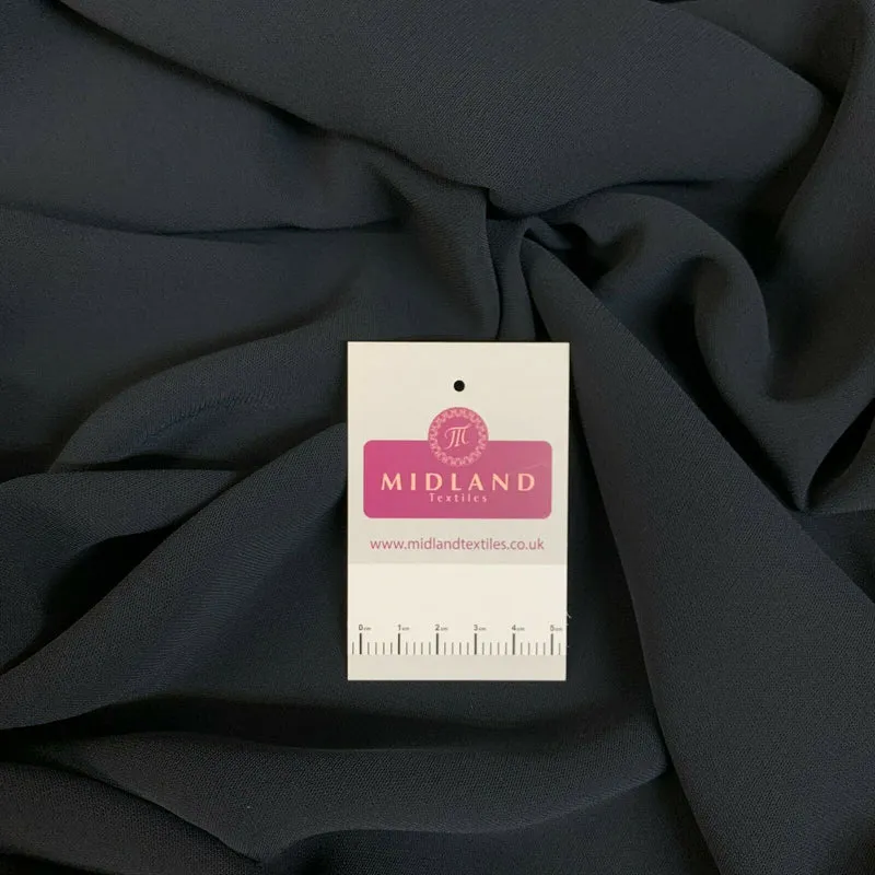 Navy Blue Georgette Elastane Fabric M1472