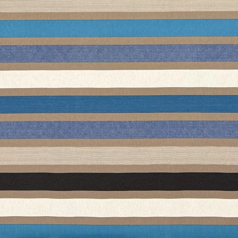 Jacquard Tischdecke beschichtete Baumwolle 160 cm Breite CARAVAGIO AZUR blaue Streifen eckig rund oval