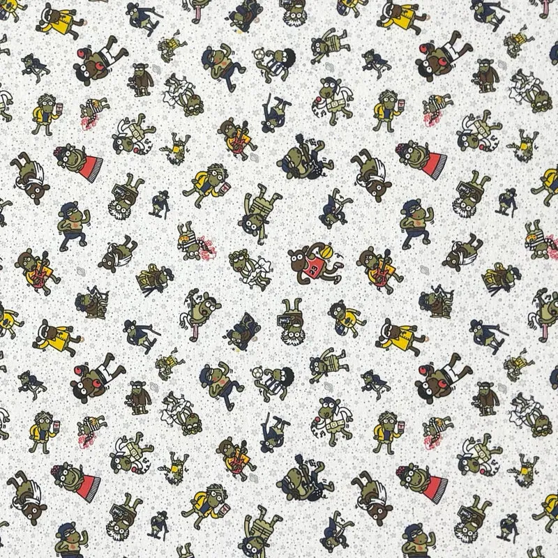 Jacquard Tischdecke aus beschichteter Baumwolle mit Fleckenschutz KUKUXUMUSU 06 Comic eckig rund oval