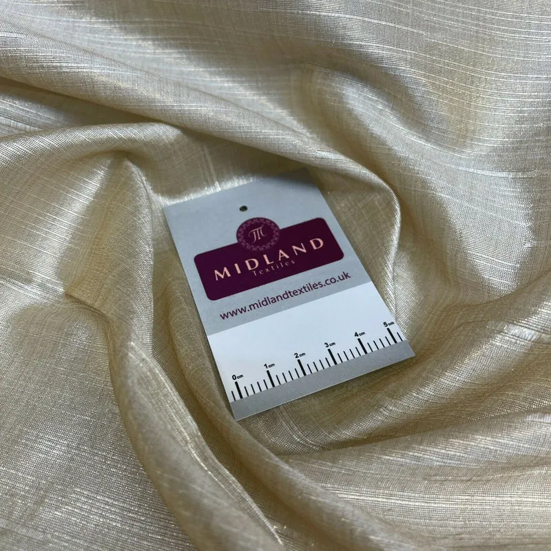 Gold Shimmer Raw Faux Silk Dupion Shantung Dress Fabric M1519 Mtex