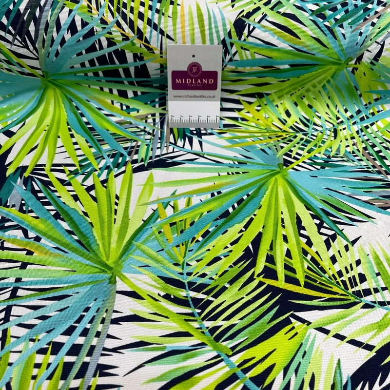Green Jungle Leaf 100% Cotton Canvas Craft Fabric MK856-26