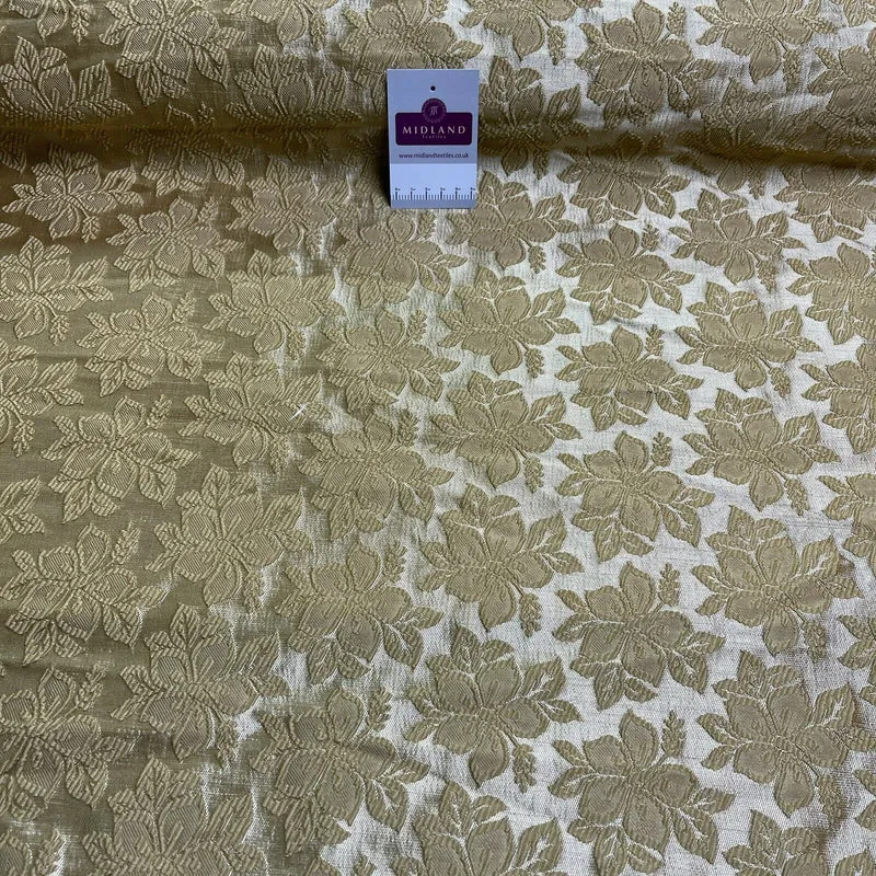Floral Indian Brocade dress waistcoat fabric M1501 Mtex