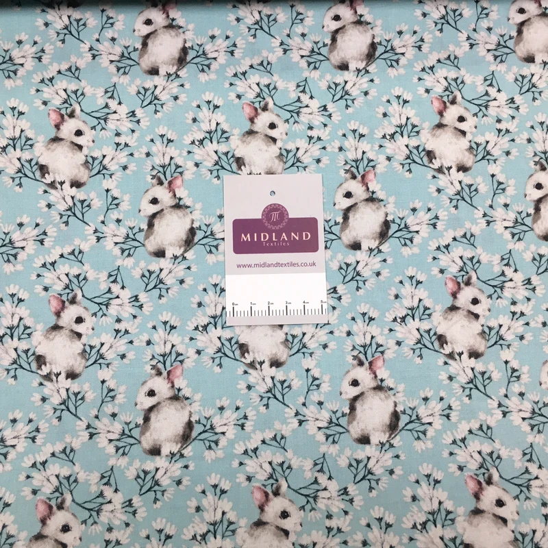 Bunny Rabbit printed Korean 100% cotton Patchwork craft mask Fabric MD1416 Mtex