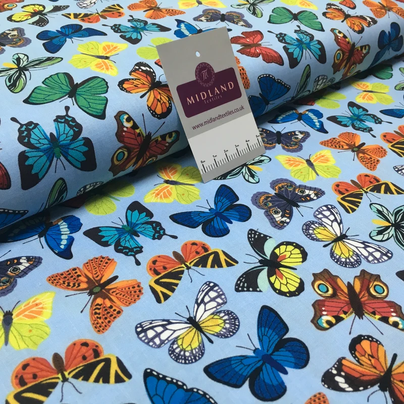 Butterfly printed Korean 100% cotton Patchwork craft mask Fabric MD1415 Mtex
