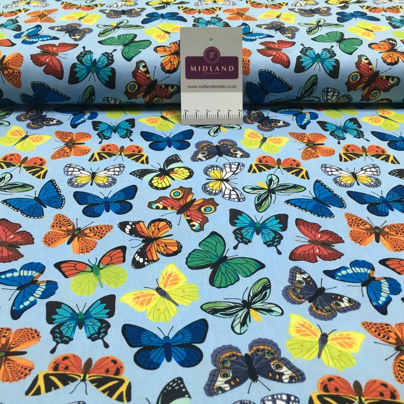 Butterfly printed Korean 100% cotton Patchwork craft mask Fabric MD1415 Mtex