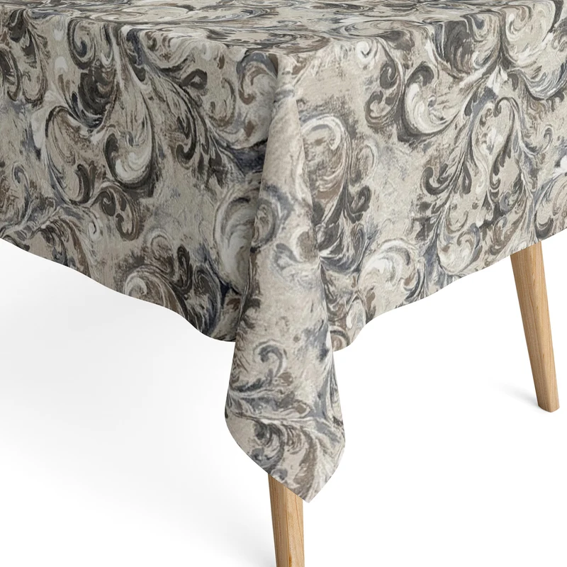 Jacquard Tischdecke aus beschichteter Baumwolle mit Fleckenschutz van Eyck Barock floral eckig rund oval