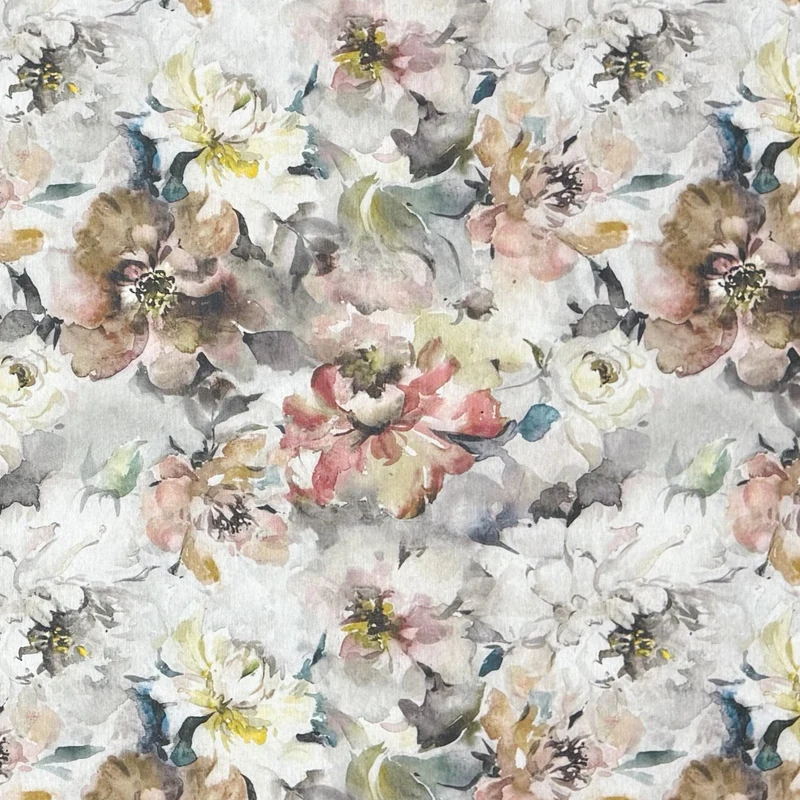textile Tischdecke Jacquard beschichtete Baumwolle DP120 Blumen Blüten eckig rund oval