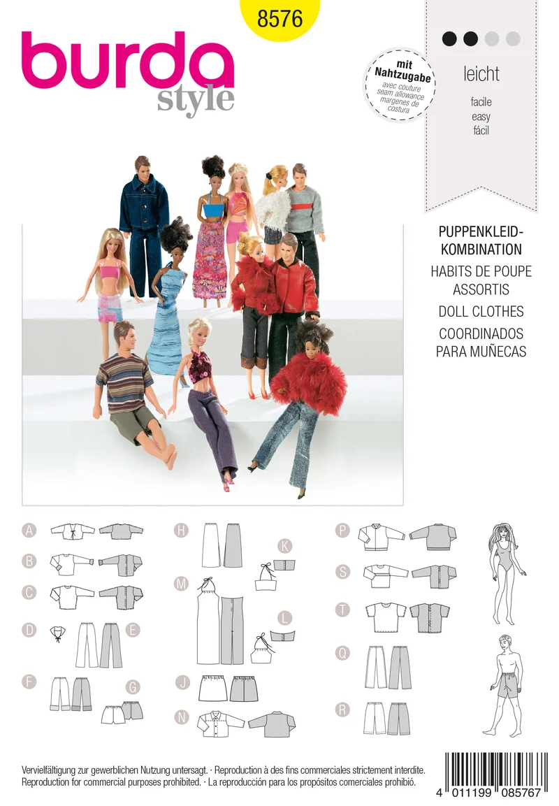 8576 Puppenkleider