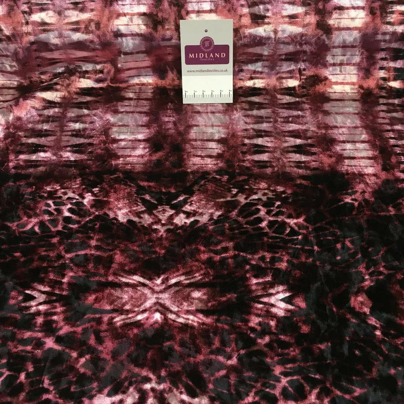 Vintage Floral Velvet Velour Stretch Printed dress fabric MA1430 Mtex