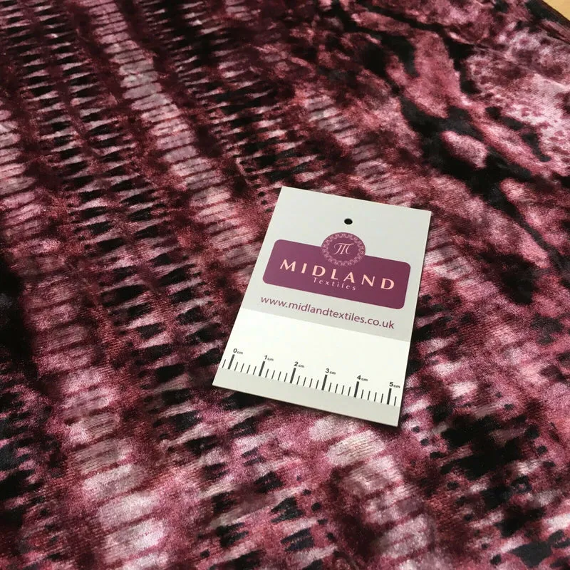 Vintage Floral Velvet Velour Stretch Printed dress fabric MA1430 Mtex