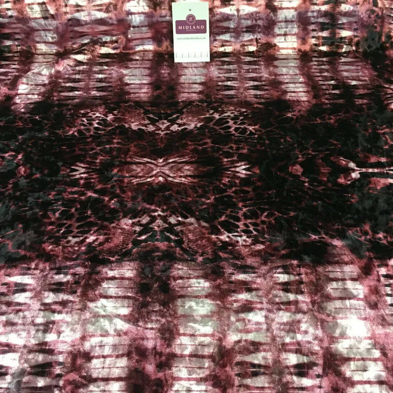 Vintage Floral Velvet Velour Stretch Printed dress fabric MA1430 Mtex
