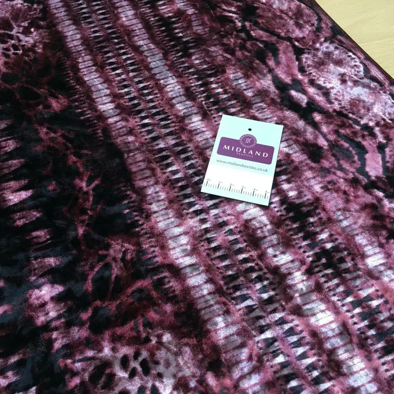 Vintage Floral Velvet Velour Stretch Printed dress fabric MA1430 Mtex