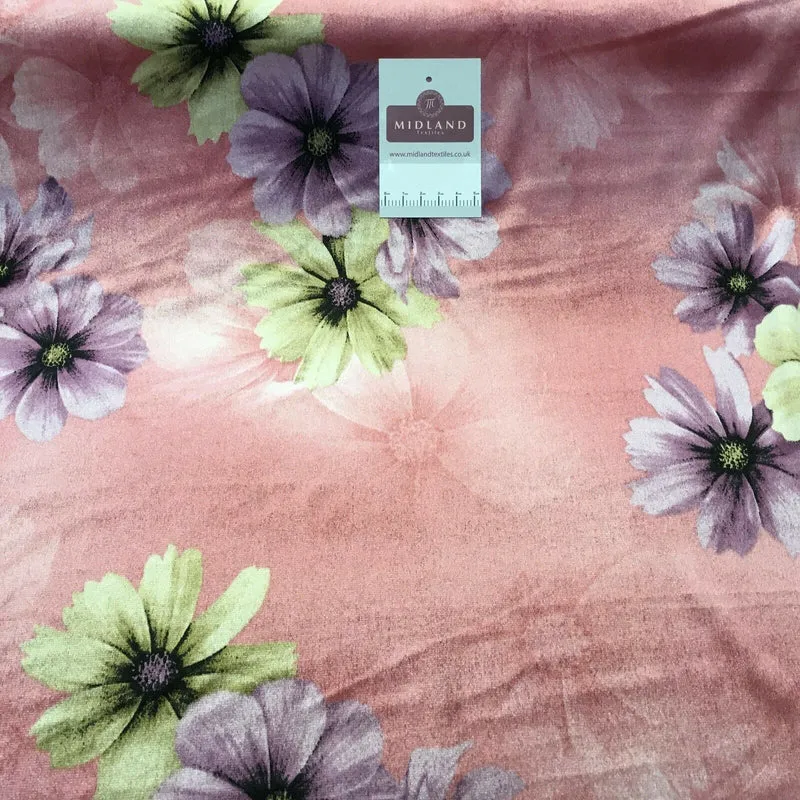 Vintage Floral Velvet Velour Stretch Printed dress fabric MA1430 Mtex