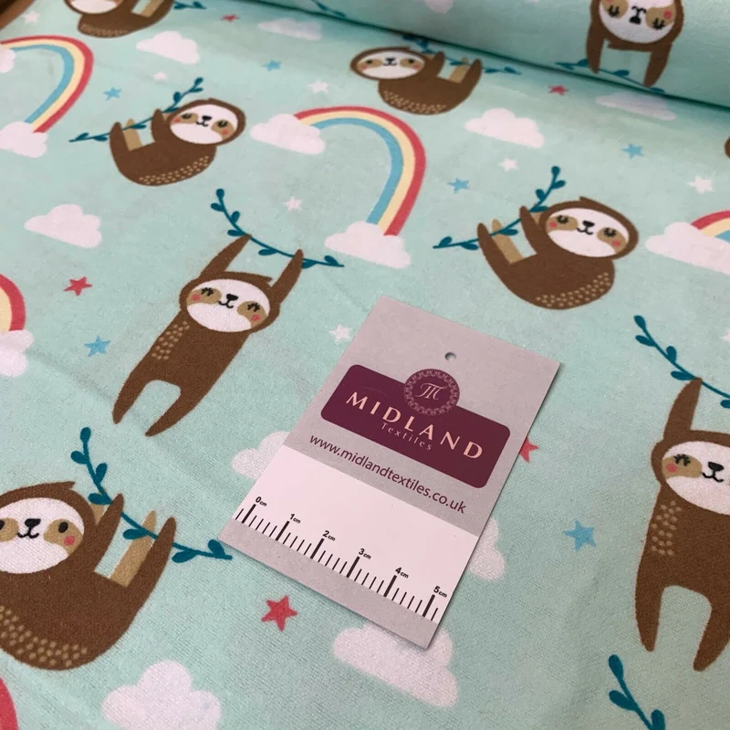 Mint Brown Kuala Cotton Wynciette Soft Brushed Fabric 110 cm Wide MK1227-14