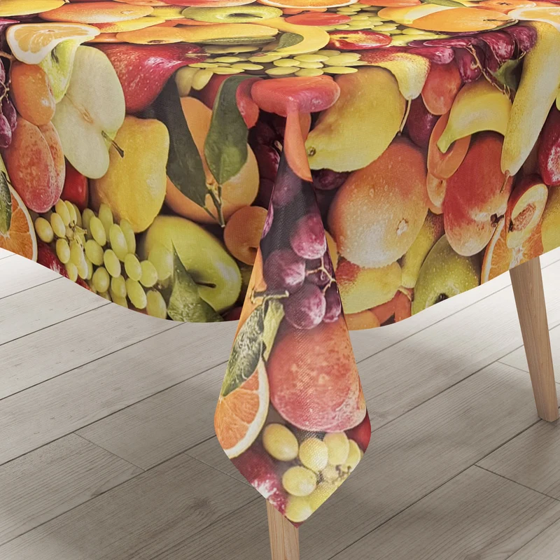 Wachstuch Tischdecke C147050 gelbe Früchte Obst Sommer eckig rund oval