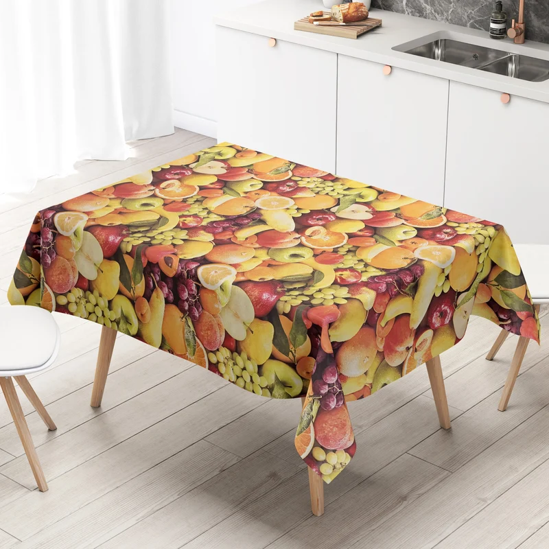 Wachstuch Tischdecke C147050 gelbe Früchte Obst Sommer eckig rund oval