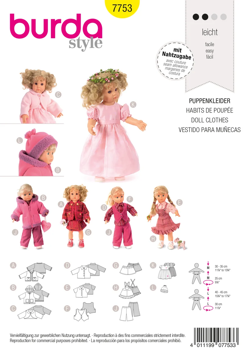 7753 Puppenkleider