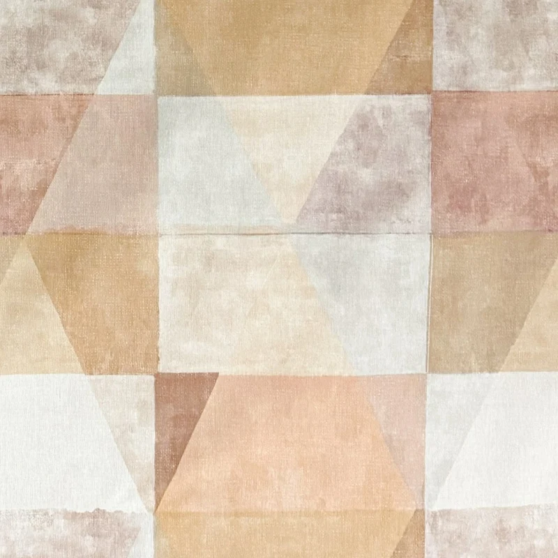 Jacquard Tischdecke aus beschichteter Baumwolle mit Fleckenschutz GORANE Geometrie beige terrakotta eckig rund oval