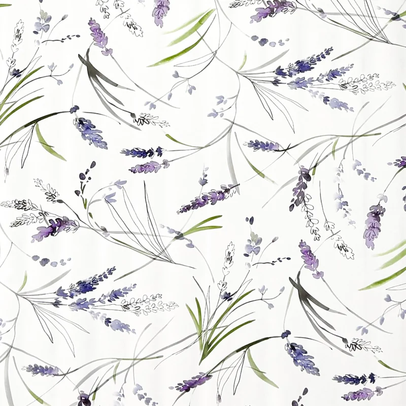 Wachstuch Tischdecke B4047-01 Provence Lavendel auf weiß eckig rund oval