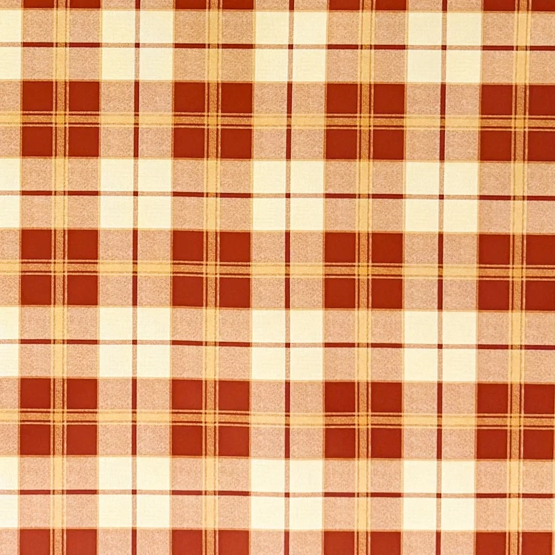 Wachstuch Tischdecke K109A rot beige kariert Karo Tartan eckig rund oval