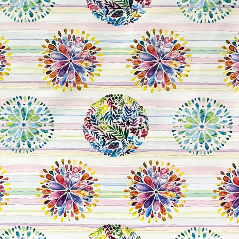 Wachstuch Tischdecke 01756-01 Mandala Chakra Hippie Flower Power eckig rund oval