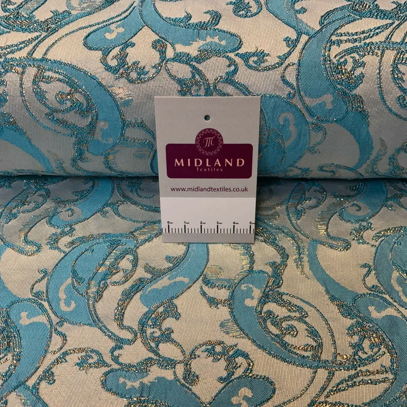 Lurex Ornamental Brocade wedding fabric M1498 Mtex
