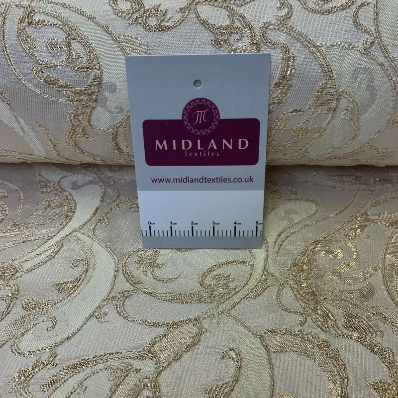 Lurex Ornamental Brocade wedding fabric M1498 Mtex
