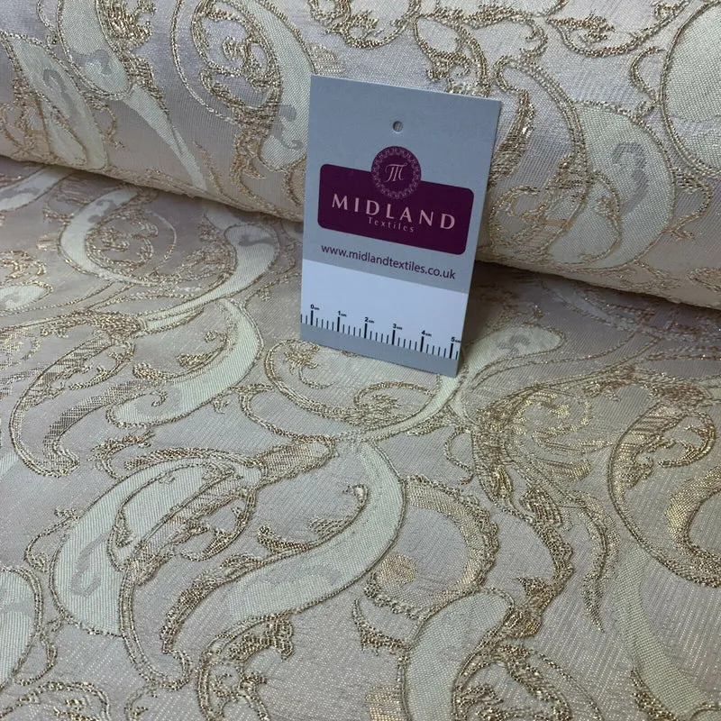 Lurex Ornamental Brocade wedding fabric M1498 Mtex