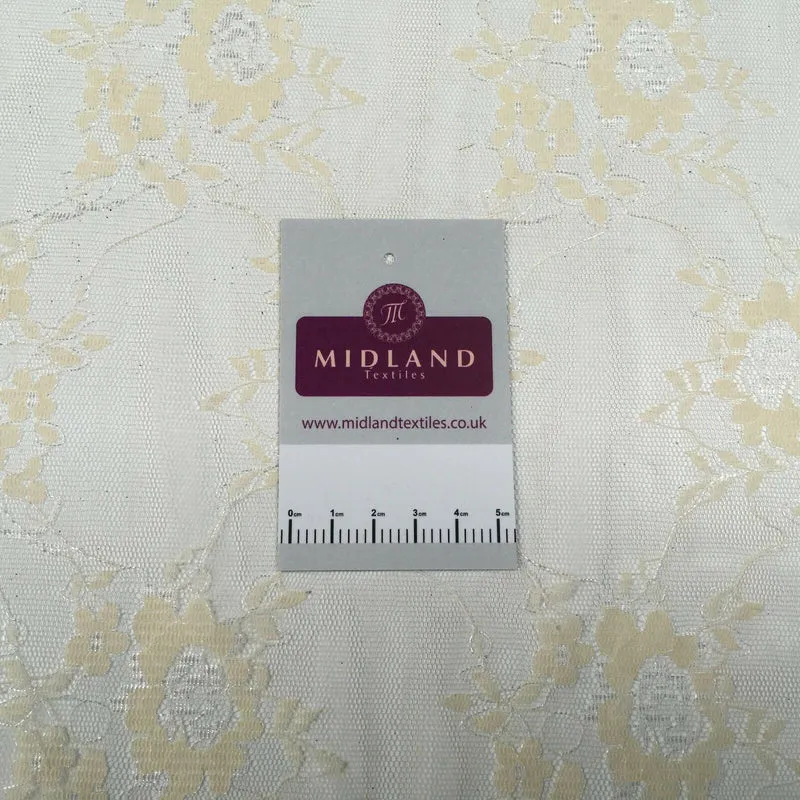 Cream Floral lace dress Fabric 150 cm M186-57 Mtex