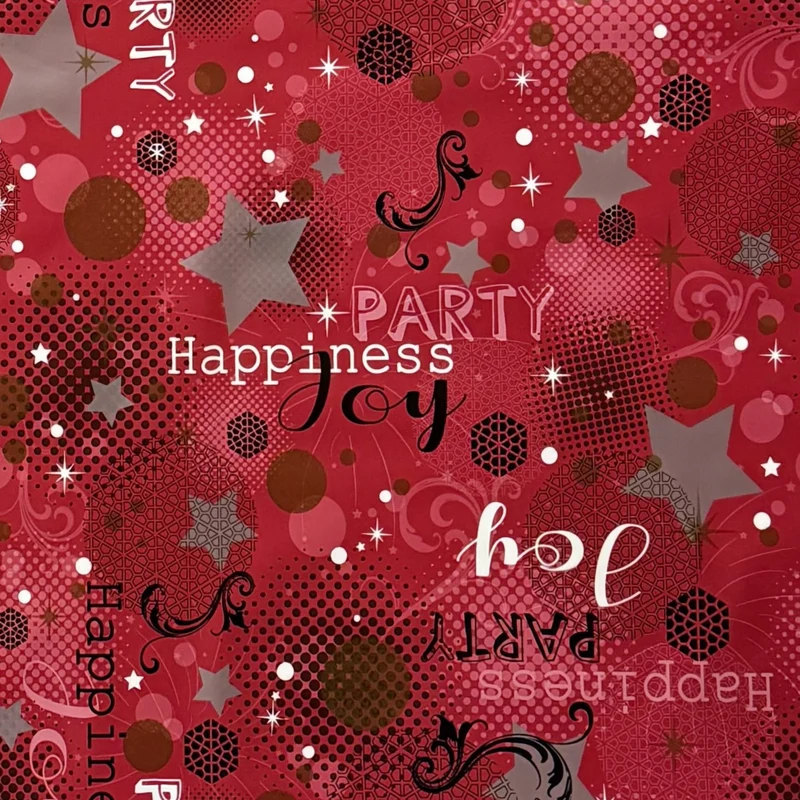 Wachstuch Tischdecke P1094-3 rot Silvester Party Neujahr Karneval Fasching eckig rund oval