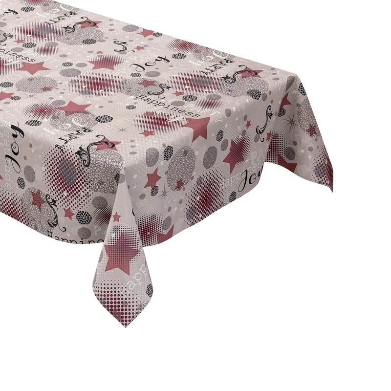 Wachstuch Tischdecke P1094-2 rosa Silvester Party Neujahr Karneval Fasching eckig rund oval