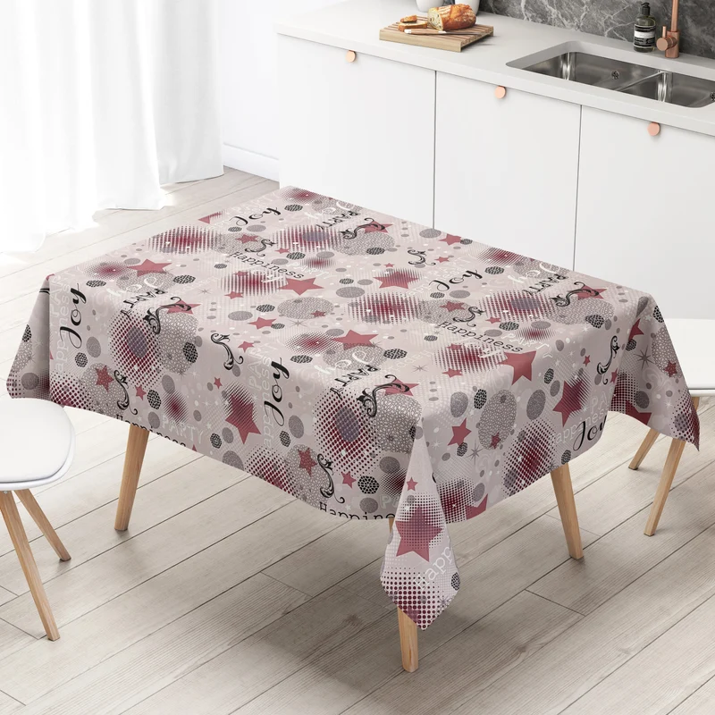 Wachstuch Tischdecke P1094-2 rosa Silvester Party Neujahr Karneval Fasching eckig rund oval