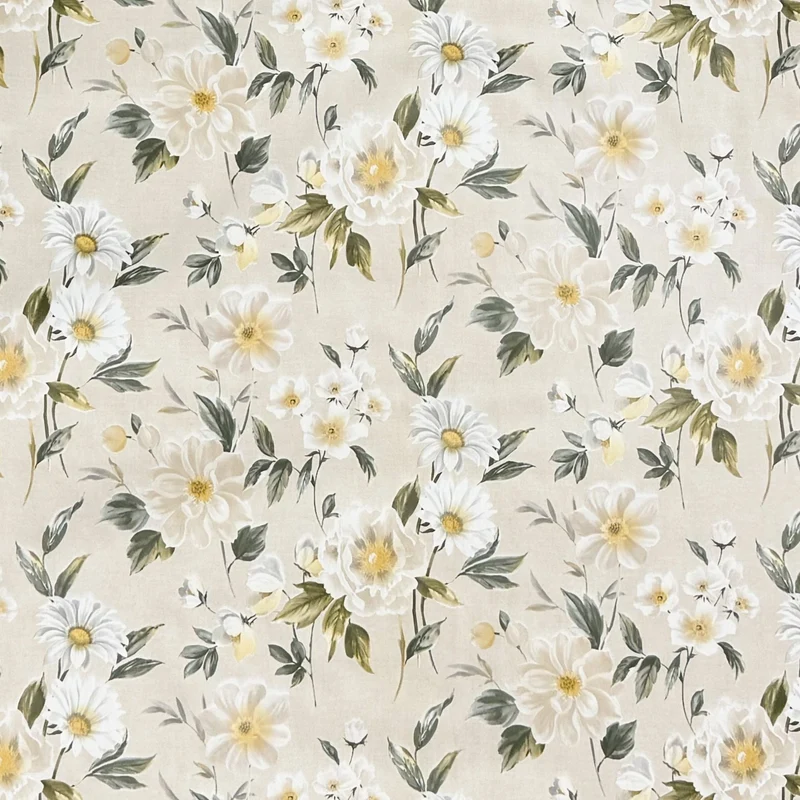 Wachstuch Tischdecke 01670-03 Blumen floral cremefarben eckig rund oval