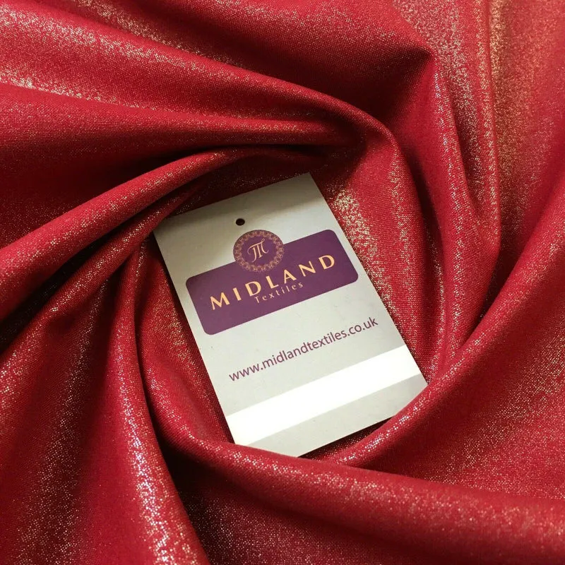 Silver Shimmer Foil on Berry colour Craft 100% Cotton 110cm MK1332