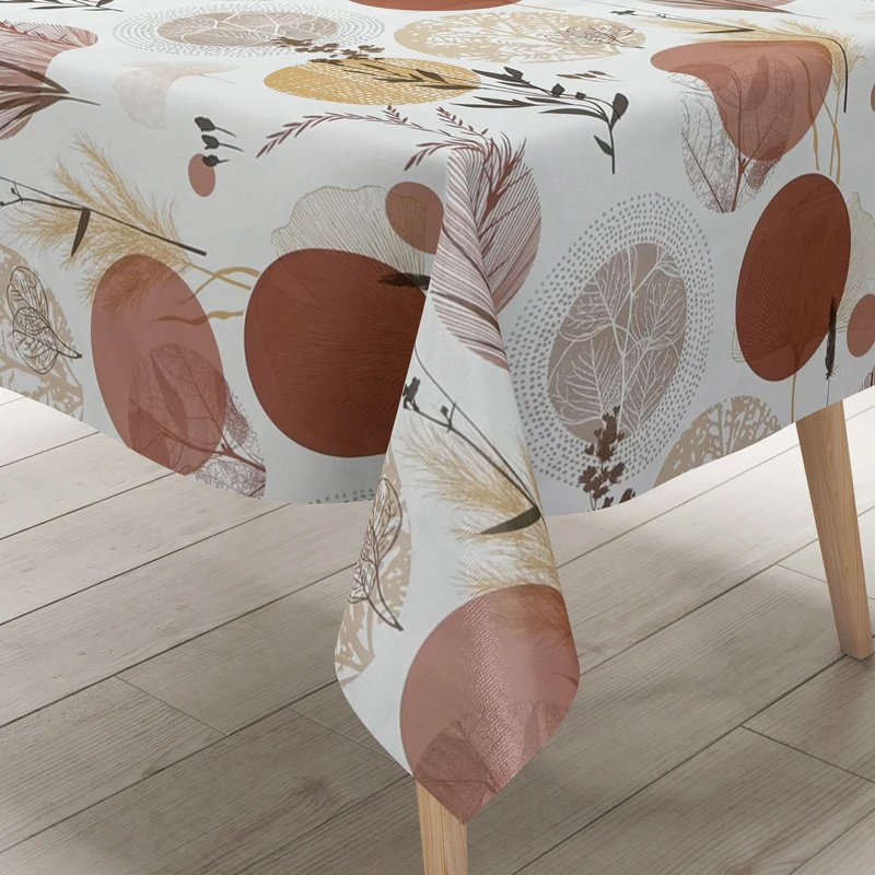 Wachstuch Tischdecke EE31 Herbst floral braun Gräser eckig rund oval