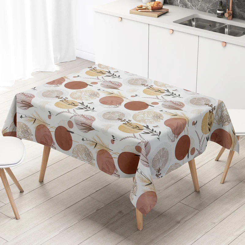 Wachstuch Tischdecke EE31 Herbst floral braun Gräser eckig rund oval