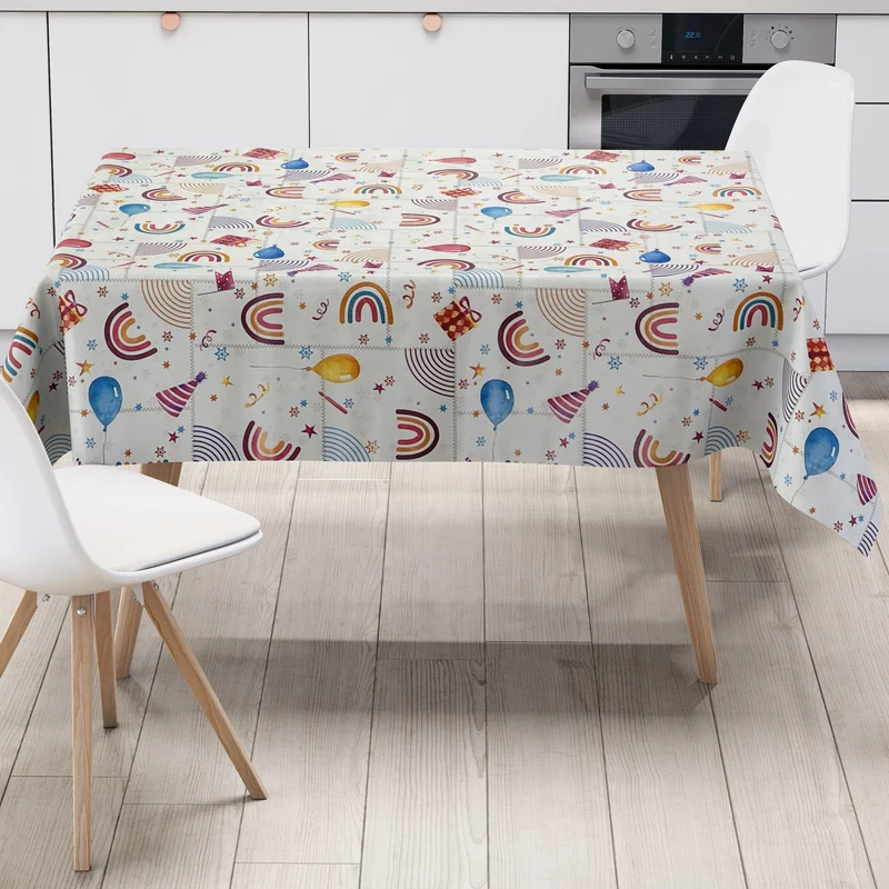 Wachstuch Tischdecke P1087-1 Fasching Party Kindergeburtstag eckig rund oval Meterware abschwischbar